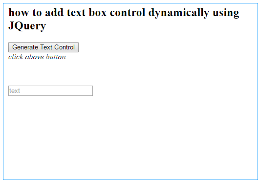 How to create textbox in jQuery?