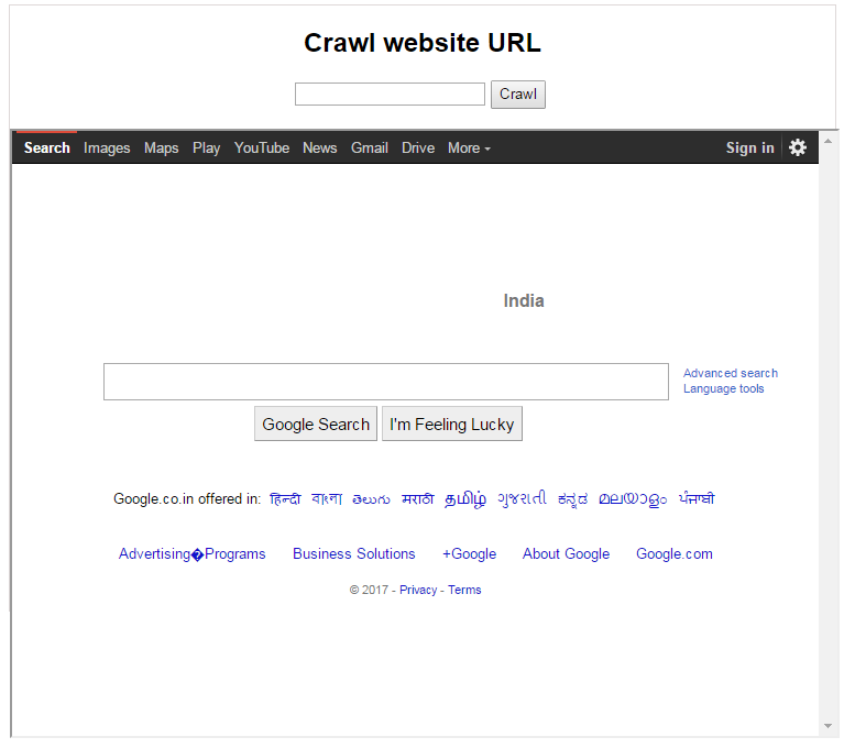 website page crawler
