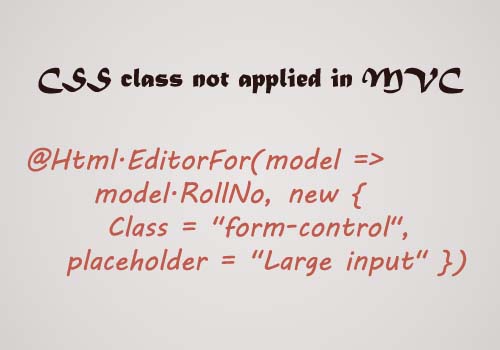 HTML.EditorFor is not suitable for the css class