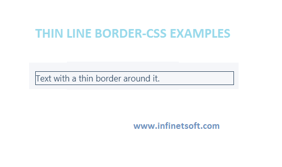 Thin line border-CSS examples