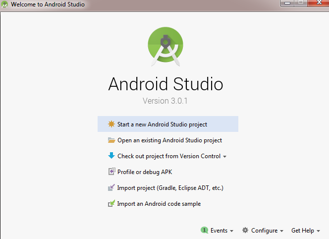 Android studio 3.0.1