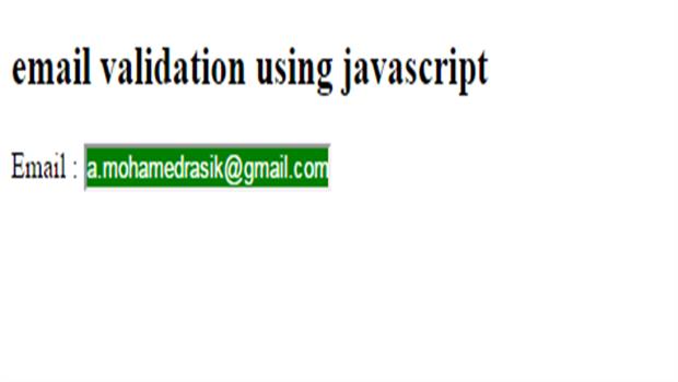 valid email validation in javascript