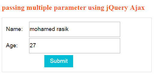 pass multiple parameters to a POST method using jQuery Ajax in asp.net MVC
