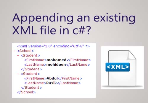 append to xml file c#   